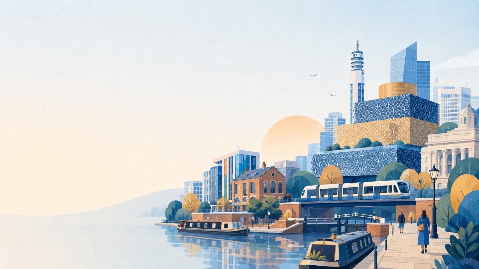 Illustrated view of Birmingham