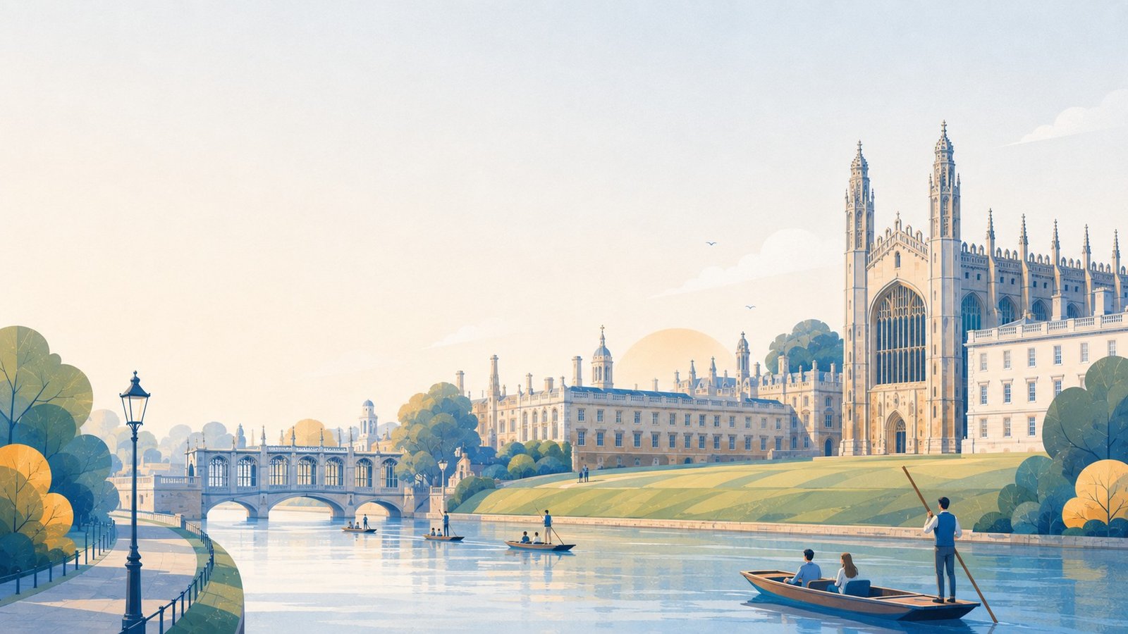 Illustrated view of Cambridge