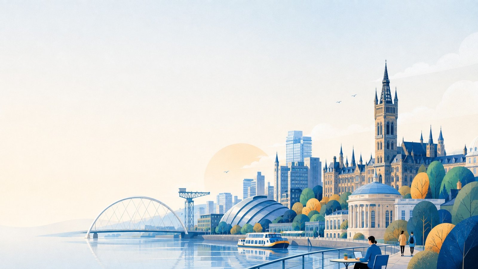 Illustrated view of Glasgow