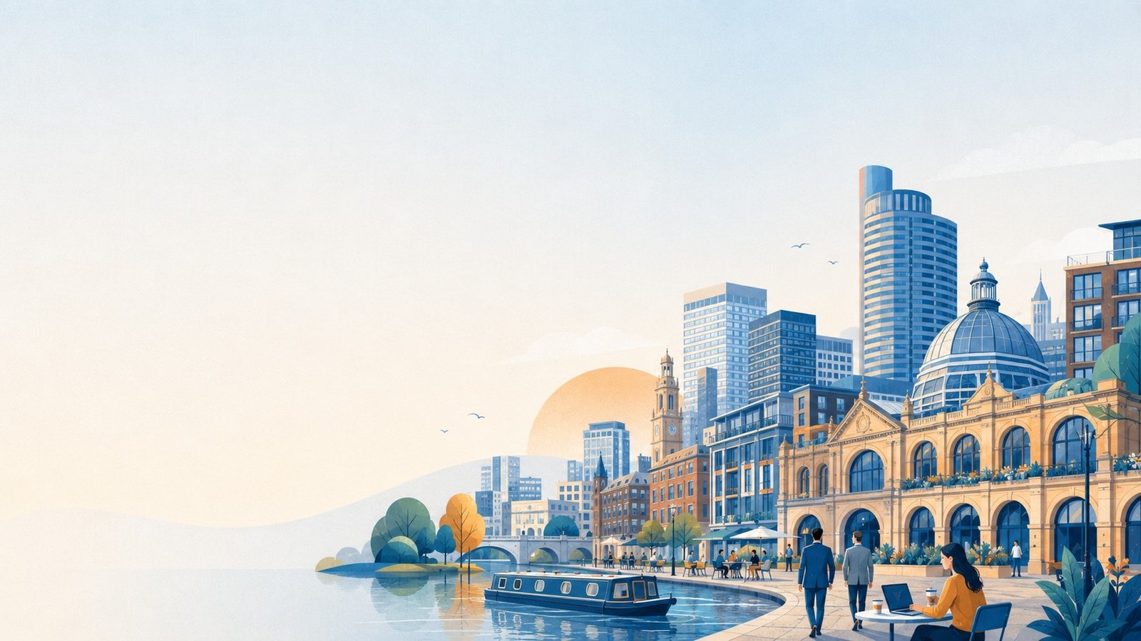 Illustrated view of Leeds