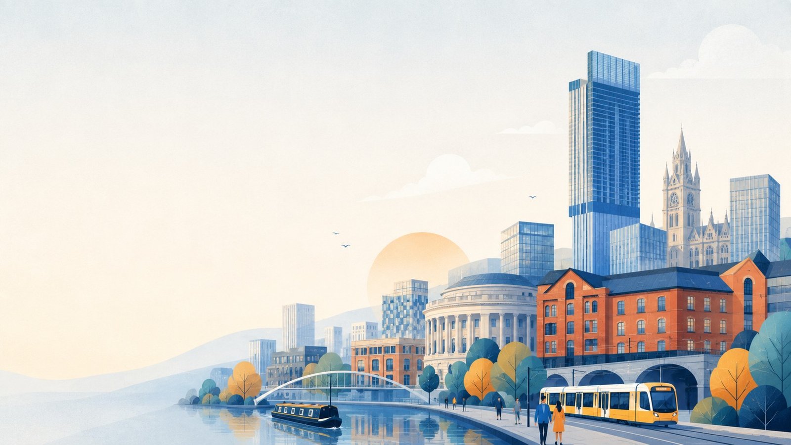 Illustrated view of Manchester