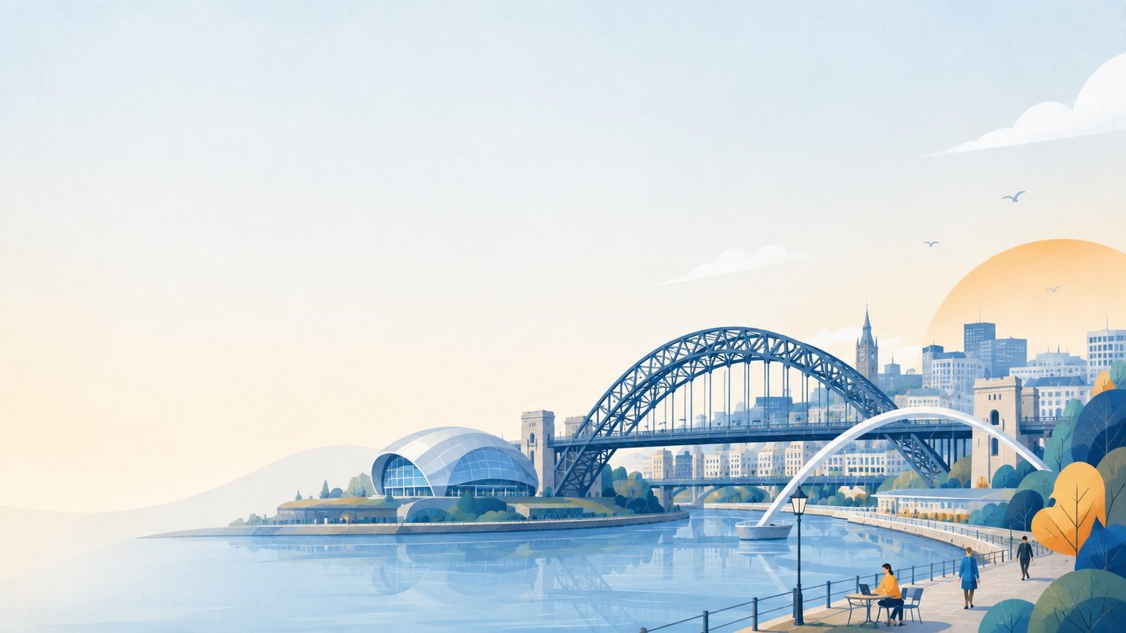 Illustrated view of Newcastle