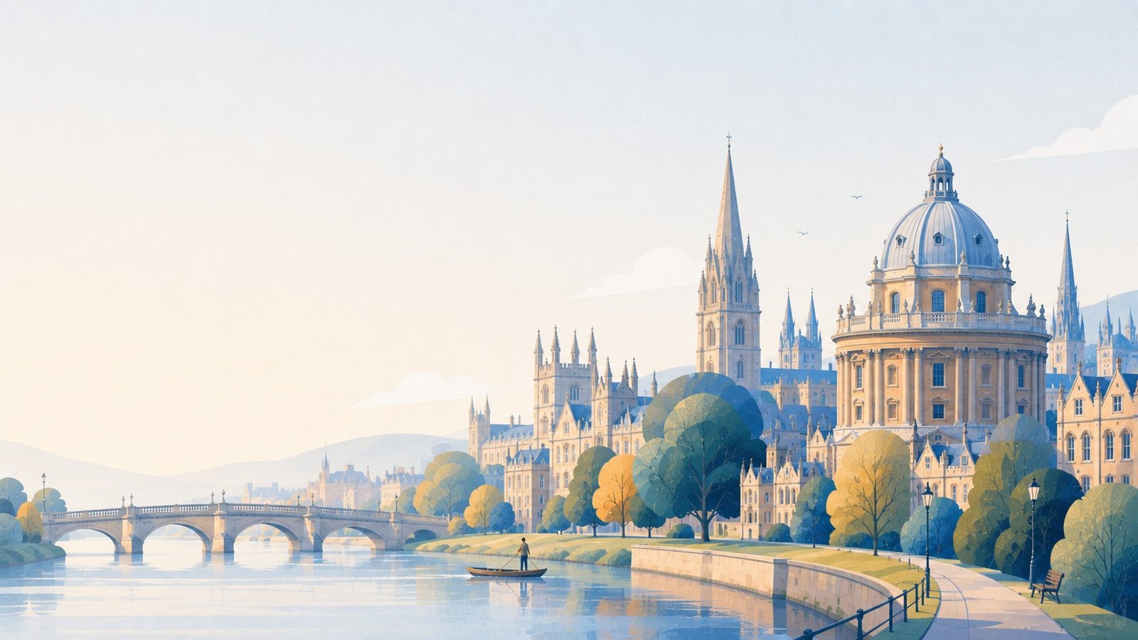Illustrated view of Oxford