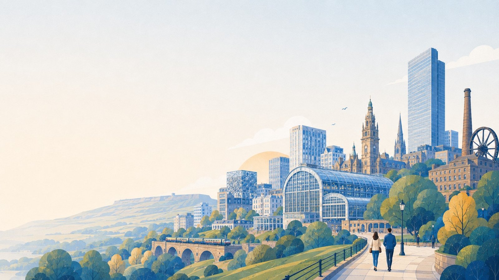 Illustrated view of Sheffield